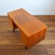 Scandinavian teak desk 2 pedestals 3 drawers 1960s