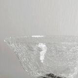 Petite coupe sur pied en verre craquelé