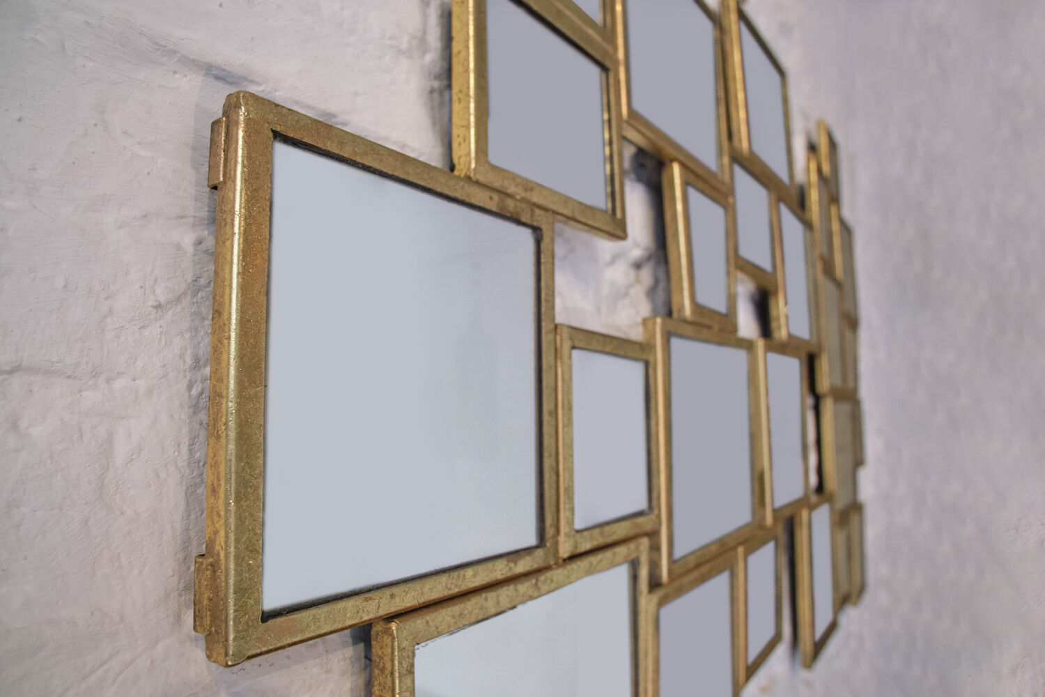 Mirror in gilded metal with leaf. in the taste of Marc du Plantier