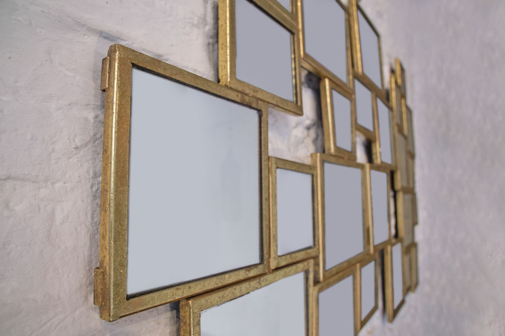 Mirror in gilded metal with leaf. in the taste of Marc du Plantier