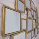 Mirror in gilded metal with leaf. in the taste of Marc du Plantier