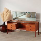 Wrighton Teak Dressing Table - Vintage 1960s - Hexagonal Base