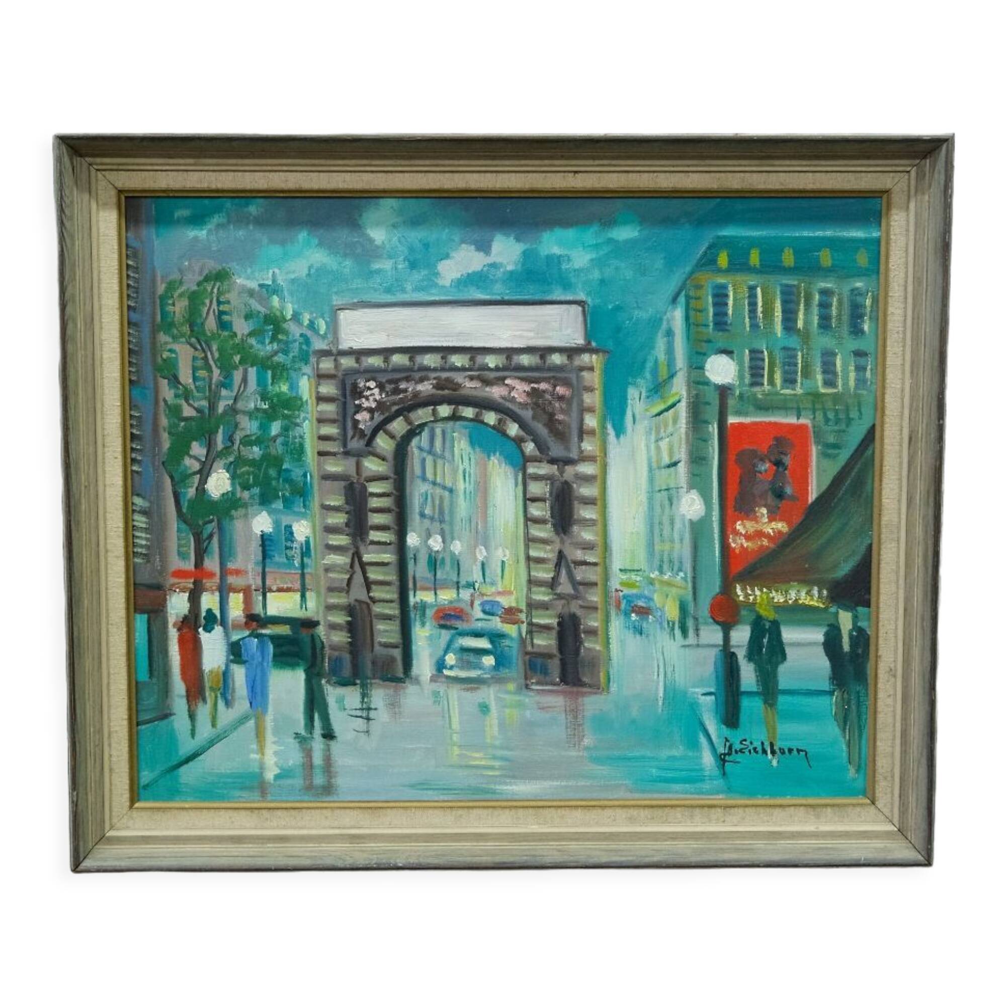 Swedish Modern Painting by Jack Eichborn, Oil on Canvas, 1960s