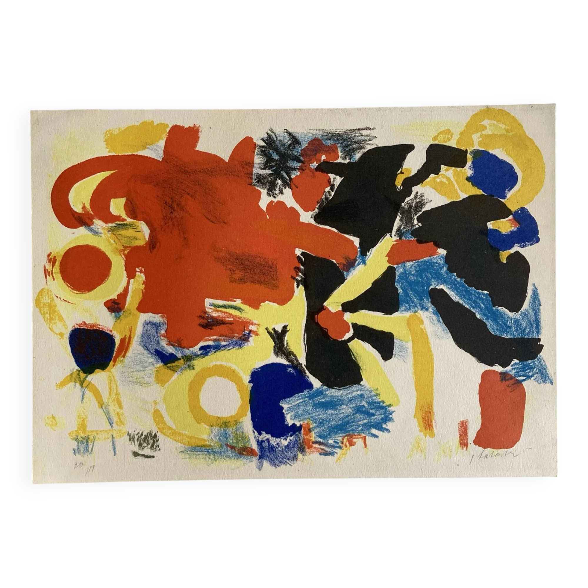 Abstract Composition (printed in 20 copies) signed Ger Lataster