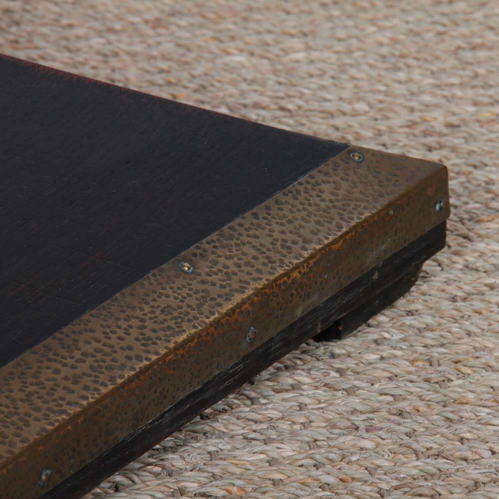 Round high wooden table, early 20th century craftsmanship.