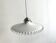 White opaline pendant light with serrated edge