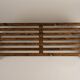 Interior slatted bench in fir - brutalist style, 1960s