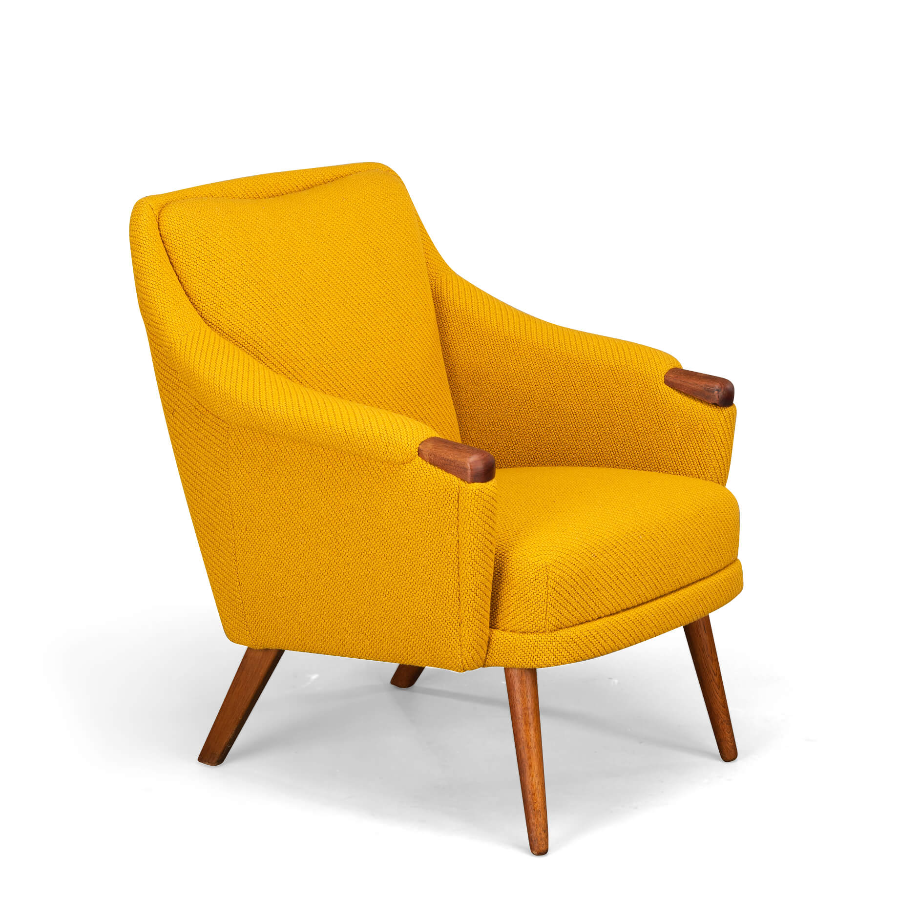 Danish Design reupholstered Yellow Easy chair, 1960s