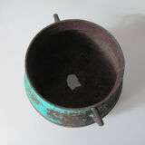 Old cast-iron cauldron