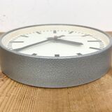 Grey Industrial Factory Wall Clock from AEG, 1960s