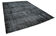 Handwoven oriental overdyed 270 cm x 384 cm black wool carpet