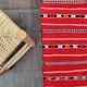 Red Moroccan kilim carpet