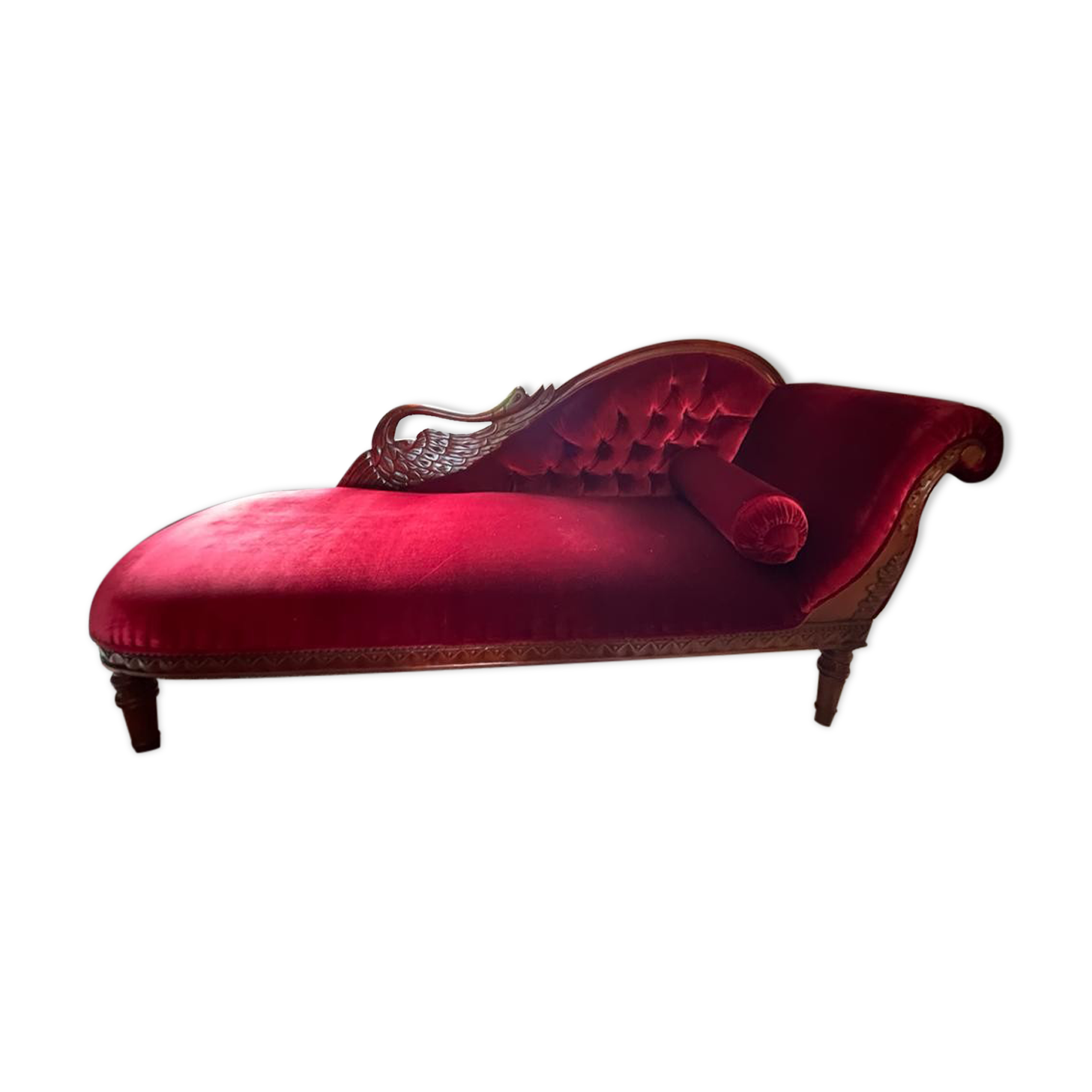 Red velvet daybed