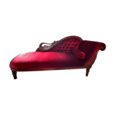 Méridienne en velours  rouge