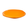 Dish round and orange ceramic