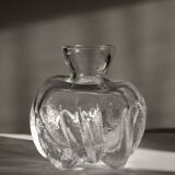 Lars Hellsten Large 1970s Full Lead Crystal Glass Vase