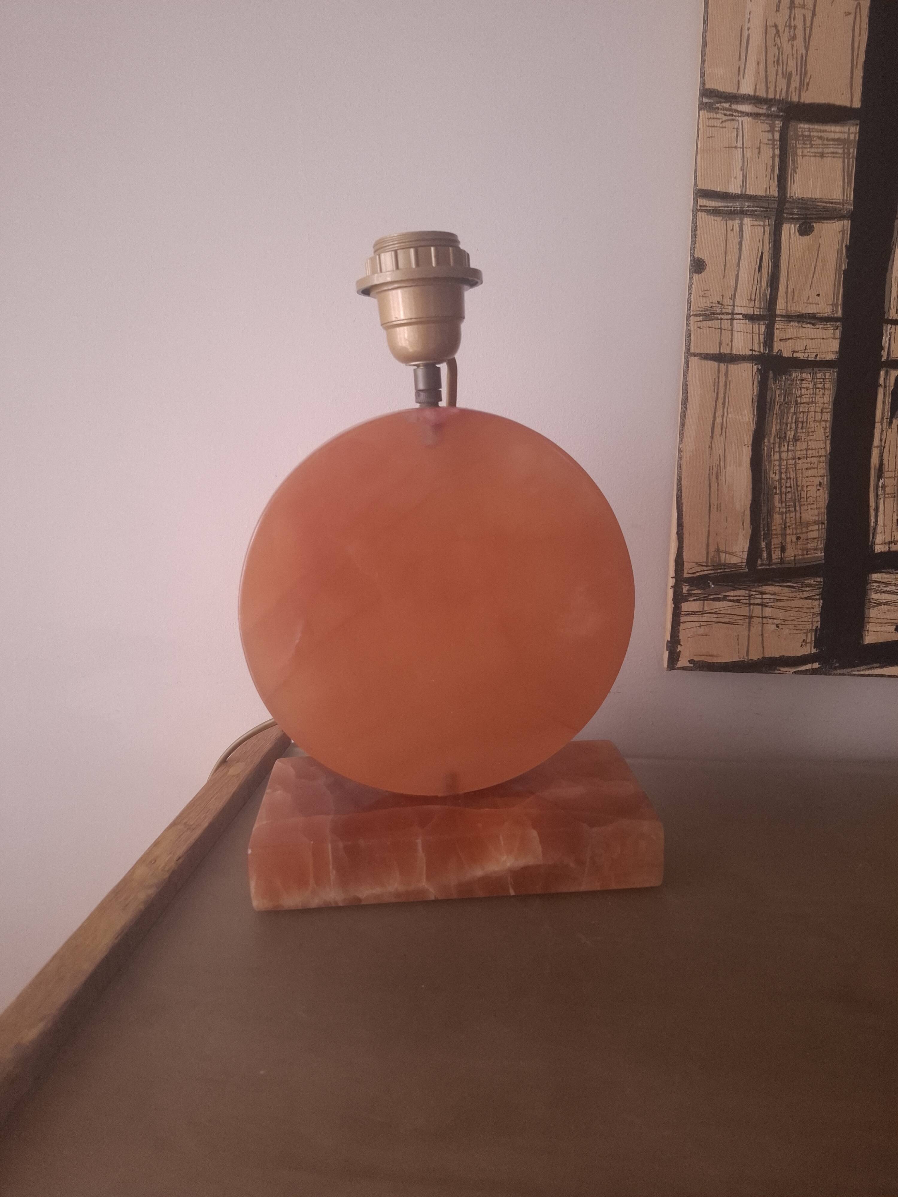 Pied de lampe en onyx, années 80