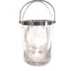Glass and silver metal ice bucket