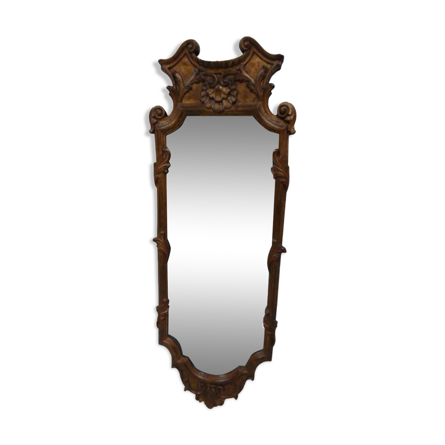 Miroir doré italien vintage 27x74cm