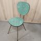 Formica chair green marbled effect