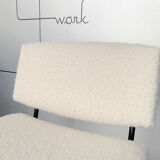 Armchair Conseil fabric bouclette, Pierre Guariche for Meurop 1960