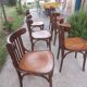 6 bistro chairs, pattern on the seat