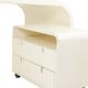 Desk and its cardboard box in white lacquered plywood. 1970s.