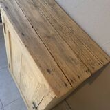 Vintage jam jar from the 50s in raw wood