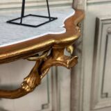 Carved and Gilded Wooden Console Imitating Natural Wood, Italy circa 1880