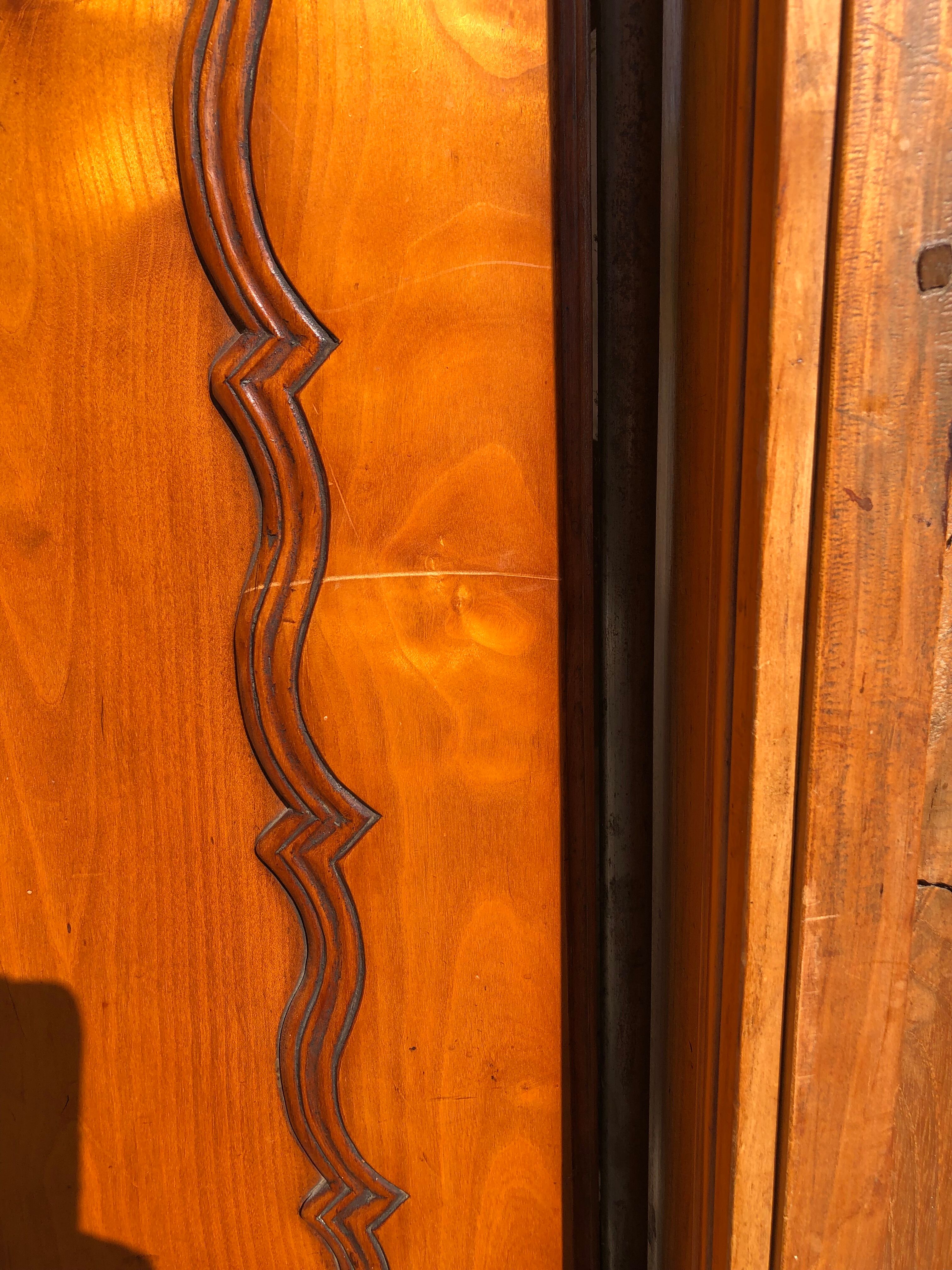 Louis XV style cherry wood cabinet late 19th century