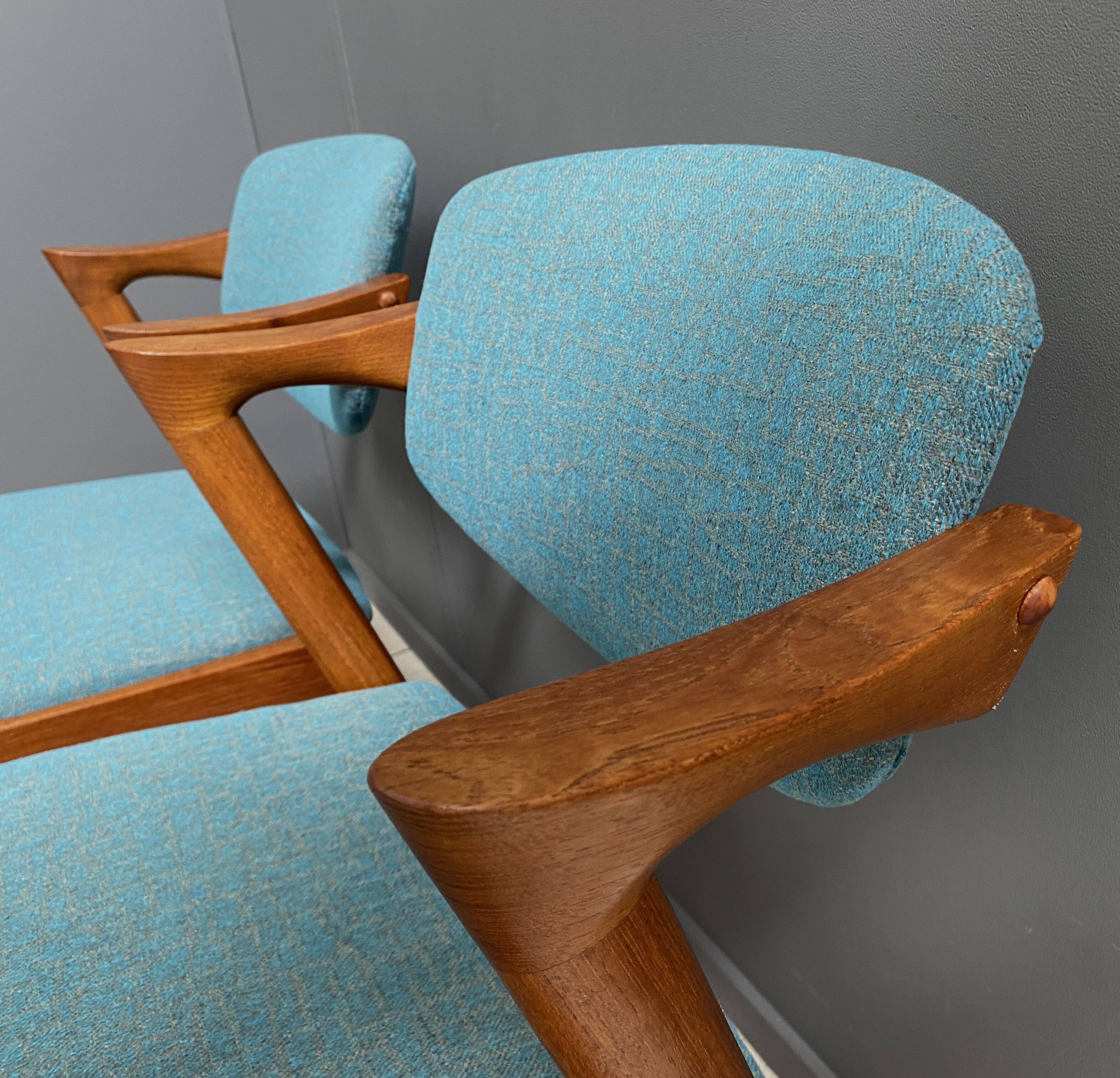 Set of 2 Kai Kristiansen Model 42 Teak Z-chairs for  Shou Andersen Denmark