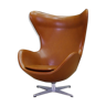 Egg chair in leather by Arne Jacobsen