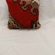 Traditional Red Wool Cushion Cover, Vintage Turkish Kilim Pillow Home Decor