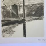 Pierre skira, docks, 1978. original lithograph signed in pencil.