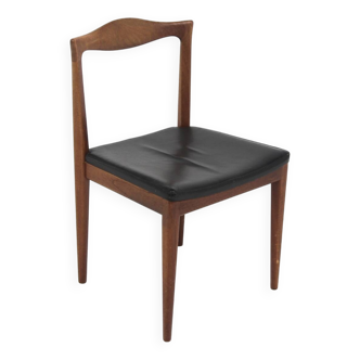 Scandinavian chair in teak and leather, Karl-Erik Ekselius, JOC Vetlanda, Sweden