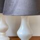 Paire lampes albâtre vintage
