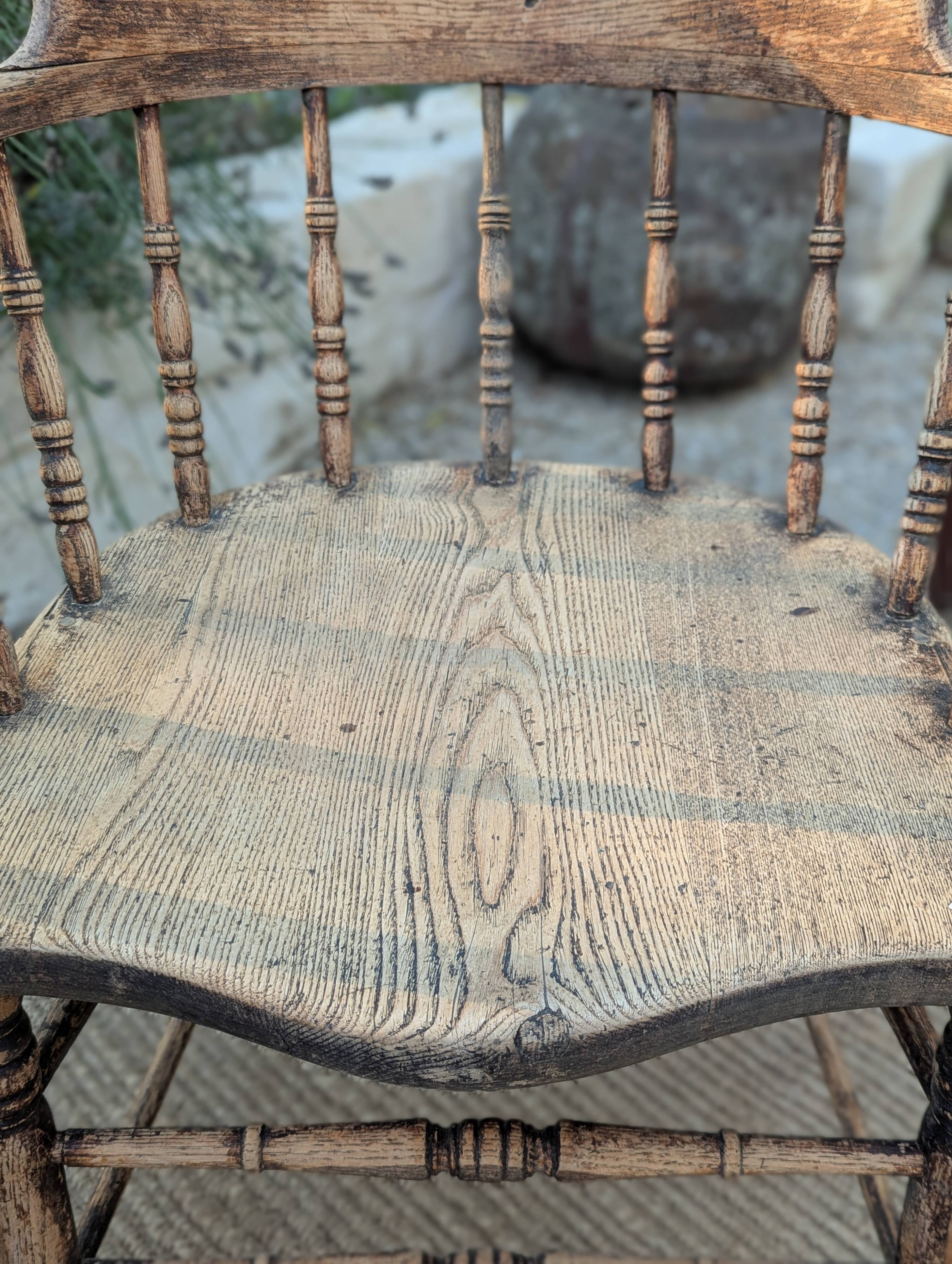 Pair of English captain's armchairs