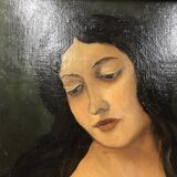 Painting portrait of woman