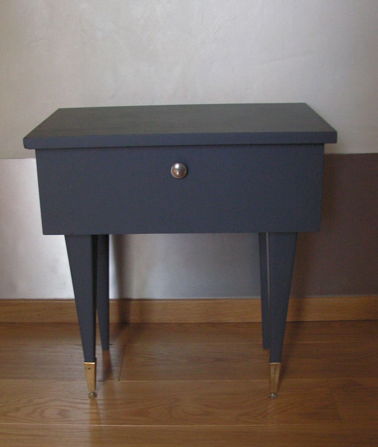 Grey vintage bedside table