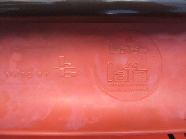 Set of 4 old red LAFA chairs L264