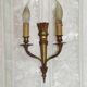 Elegant Pair French Antique Bronze Empire Arrow Style Double Wall Lights 4841