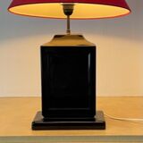 Vintage black ceramic lamp base 1980