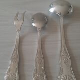 Silver metal service cutlery