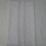 old large pillowcase in thin white monogrammed canvas