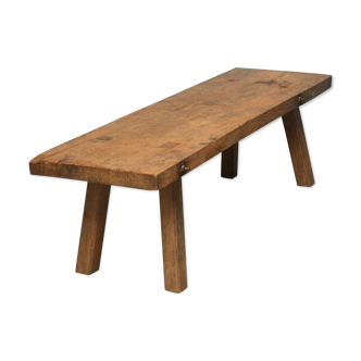 Vintage Oak Butcher's Block Coffee Table/Bench, 1930 s