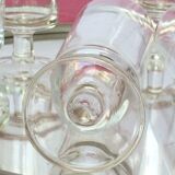 Set of 6 flutes 70s Luminarc Arcoroc