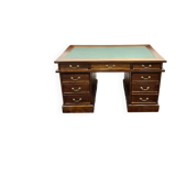 Classic English Desk with Green Leather