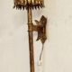 Wrought iron and gold leaf wall light. Spain, 1950s.