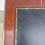 Black leather desk with extensions