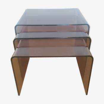 Vintage plexiglass pull-out tables